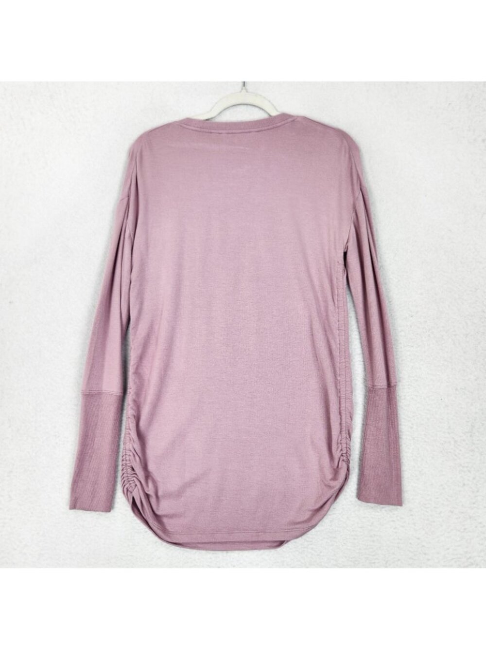 Athleta Shirt Womens XS Pink Speedlight Long Sleeve Ruched Tunic Lightweight - Picture 12 of 14